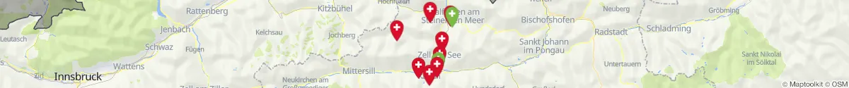 Map view for Pharmacies emergency services nearby Viehhofen (Zell am See, Salzburg)